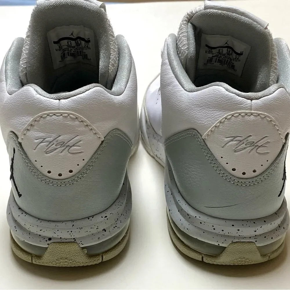Air Jordan Flight Origin 2 Youth White|Gray Basketball Sneakers Sz 6Y-men